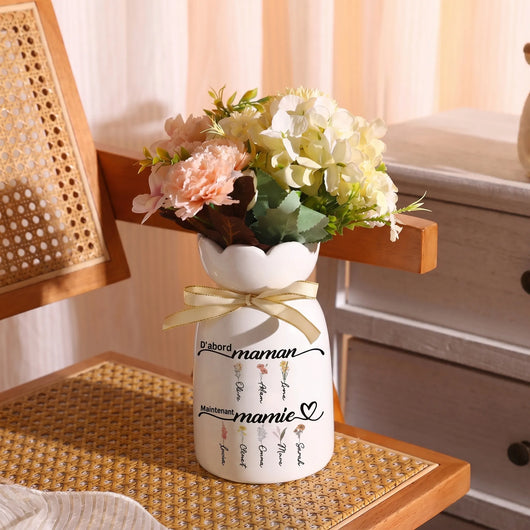Personalisierte Familienvase Zuerst Mama™ aus Keramik