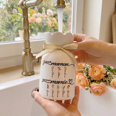 Personalisierte Familienvase Zuerst Mama™ aus Keramik