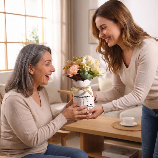 Personalisierte Familienvase Zuerst Mama™ aus Keramik