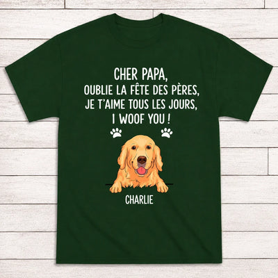 Personalisiertes T-Shirt Woof You™ mit Hund und Namen